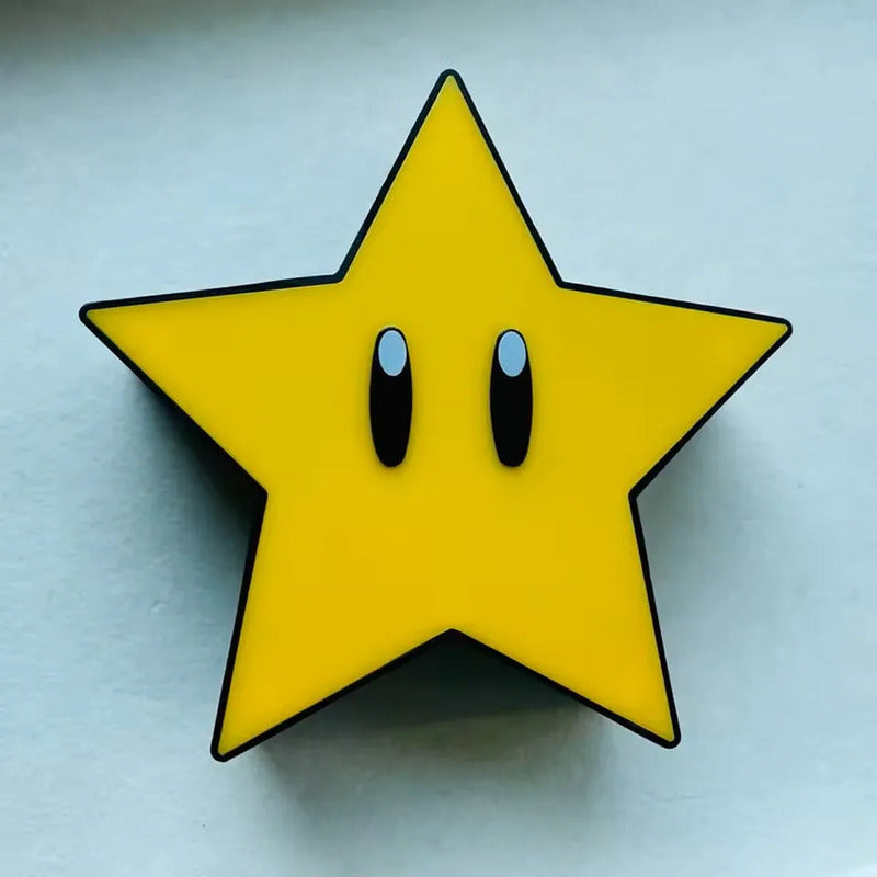Lámpara Estrella Led Decorativa Recargable Luz Nocturna Amarillo