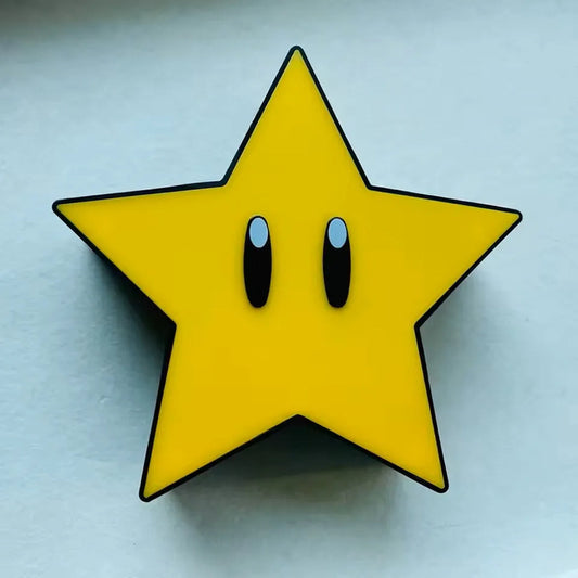 Lámpara Estrella Led Decorativa Recargable Luz Nocturna Amarillo