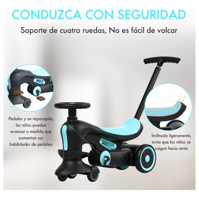 Triciclo Niños De Bicicleta,pedales Desmontable/barra Empuje