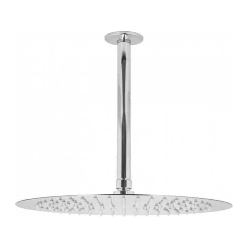 Regadera Redonda 12 Acero Inoxidable 30cm + Brazo Techo 30cm Plateado Cromado