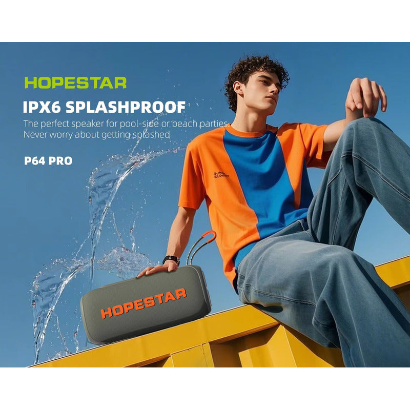Bocina Bluetooth Portátil Hopestar P64 Pro Ipx6 6000mha