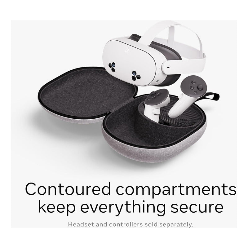Funda De Transporte Meta Quest Compact Para Quest 3/3s Con A Grey