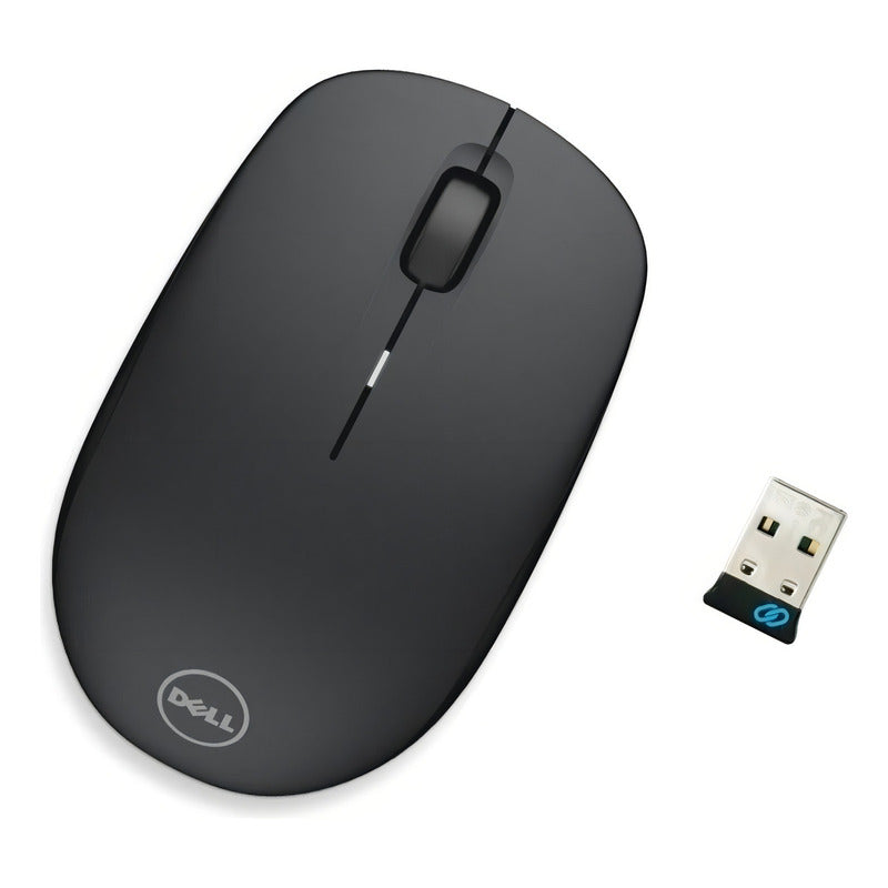 Mouse Óptico Inalámbrico Dell - Wm126, Negro Black Black