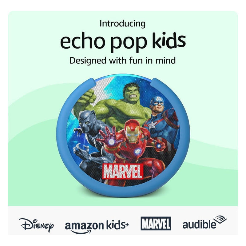Amazon Echo Pop Kids Para Niños Color Marvel